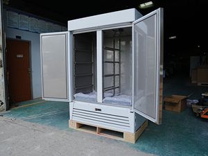 Réfrigérateur vertical de style américain de 920L de 54 po à double porte, réfrigérateur commercial en acier inoxydable à portée de main - Product Image 3