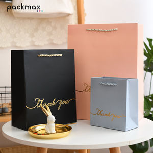 Sac en papier d'art personnalisé de luxe pour emballage cadeau de Noël et d'anniversaire, grande capacité, avec cordon de serrage, ruban et gaufrage, pour exposition - Product Image 5