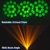 Lumière de scène mobile à faisceau LED 100W 18 prismes pour DJ, discothèque, club, bar, KTV, éclairage, effet lumineux, équipement, projecteurs mobiles