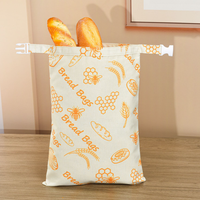 Ensemble de sacs à pain réutilisables en cire d'abeille pour le rangement en cuisine, sacs de rangement écologiques et biodégradables avec doublure en coton et lin