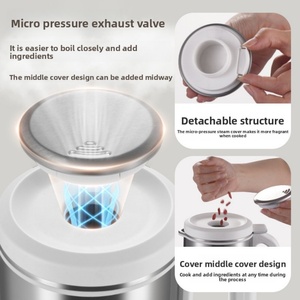 Licuadoras Portátiles Multifuncionales de Acero Inoxidable de Gran Capacidad para el Hogar y Procesadores de Alimentos para Bebés Preaislados para Uso Doméstico - Product Image 4
