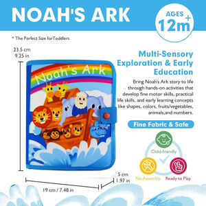 Usine en gros Montessori sensoriel éducatif enfants jouets feutre occupé livre arche <span class=keywords><strong>de</strong></span> Noé livre d'histoire pour les tout-petits - Product Image 3
