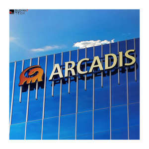 Custom logo Metal <b>Led</b> Channel Letters Front Lit Building <b>Signs</b> Letter 3D <b>Lighted</b> Building Logo <b>Signs</b> - Product Image 6