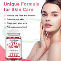 Gummies multi-collagène OEM Halal Marine Complex pour la peau, les cheveux et les ongles, supplément blanchissant, protéines vitales