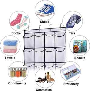 Household Non-woven Fabric Door Hanging <b>Shoe</b> Organizer for Closet with 24 Pockets - Product Image 3