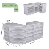 Comptoir de caisse moderne en bois, simple et compact, pour supermarchés, magasins de proximité, pharmacies pour bébés, snack-bars et papeteries