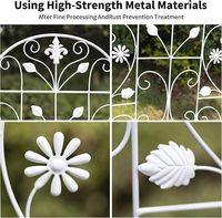 Treillis de pergola extérieur de couleur blanche de haute qualité et porte-fleurs en fer forgé Clôtures et portes de jardin élégantes
