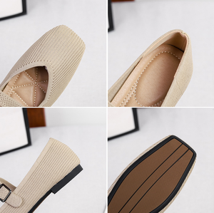 حذاء نسائي خفيف الوزن ومسامي ومضاد للانزلاق بتصميم ماري جين مغلق من الأمام ومصنوع من نسيج فلاي نت، مناسب للفتيات والسيدات - Product Image 6