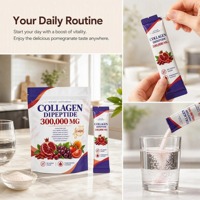 Poudre de peptides de collagène avec extrait de goji, de pépins de raisin, de canneberge, de CoQ10 et d'extrait de tomate blanche pour un soutien antioxydant
