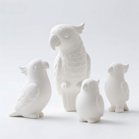 Figurine Marmot Bisque de 4 pouces - Modèle en céramique 3D blanc non peint, commande en gros personnalisée pour artisanat DIY