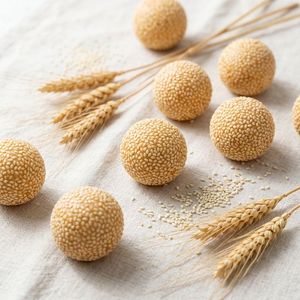 Bolas de Sésamo Fritas Congeladas, Dim Sum de Arroz Glutinoso con Pasta de Frijol Rojo Dulce, Bocadillo Chino al por Mayor - Product Image 3