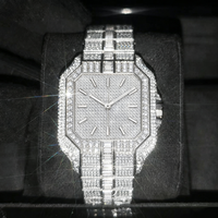 Montre de luxe pour homme avec diamants, style hip-hop, bicolore, design glacé, VVS1 Moissanite, automatique, mécanique, avec certificat GRA