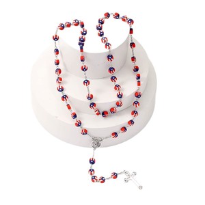 Rosario Americano con Crocifisso, Collana con Perline di <span class=keywords><strong>Preghiera</strong></span> Cattoliche, Regalo Patriottico per Uomo e Donna, Stile Quotidiano - Product Image 6