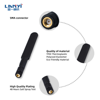 Récepteur longue portée 360 degrés 1 km 2,4 GHz 5 GHz 6E Communication sans fil omnidirectionnelle externe 50 Ohm ABS Lanyi LY-AP212