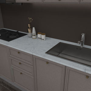 Paneles de Pared de Cuarzo Blanco Calacatta, Diseño Moderno con Vetas Largas, Losa de Mármol Artificial, Encimeras de Cocina de Cuarzo - Product Image 2