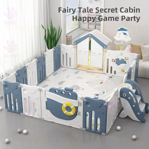 Parc pour bébés <span class=keywords><strong>Master</strong></span> Style Para Bebe Cartoon Corsair Indoor Hdpe Activity Center Grand parc pour bébés avec barrière de sécurité - Product Image 5