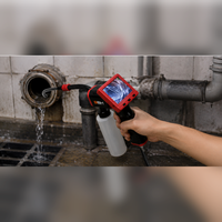 Endoscope portatif pratique avec pulvérisateur de nettoyage et caméra HD - Conception portable pour une inspection rapide et facile des tuyaux
