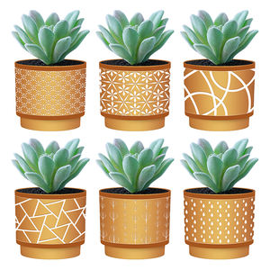 YICAI-plantas artificiales de Aloe, bonsái, imitación de arcilla, flores falsas, <span class=keywords><strong>mesa</strong></span> de oficina, adornos en maceta - Product Image 6