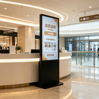 Totem Digital Signage LCD Komersial 65 Inci, Kios Layar Sentuh Interaktif Android Windows untuk Ritel, Mal, Hotel