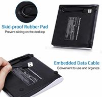 Slanke externe CD/DVD-drive USB 3.0 + USB-C TYPE-C Dual-interface speler/brander/lezer voor laptop, pc, Mac, HP