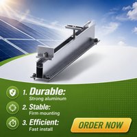 YZ Mini-rail solaire de haute qualité pour montage sur toit avec pince pour système de toiture métallique AL6005-T5 Anodisé Garantie 12 ans