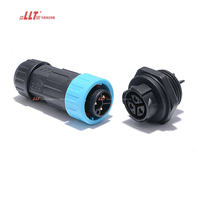LLT 3pin Plug and Socket M19 Push Lock Female Panel Waterproof 2 3 4 5 6 7 8 9 10 12 14 Pin Wire to Board Connector