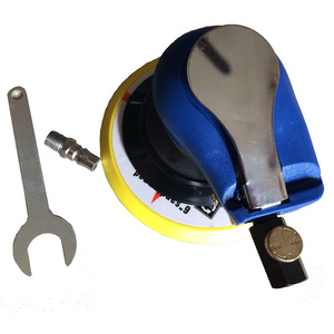 Lijadora neumática de 6 pulgadas con agarre tipo pistola y sistema de gancho y bucle para pulir, encerar y lijar. - Product Image 1