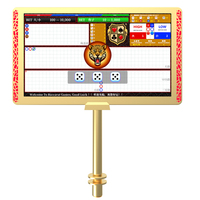 Écran de jeu de casino LCD double face avec éclairage LED plaqué or personnalisé de 27 pouces, moniteur de jeu de casino pour le baccarat