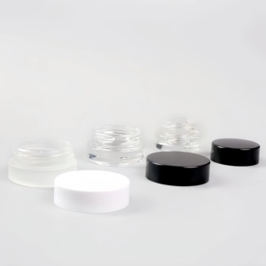 Petite bouteille d'échantillon 3G 5G Glaçage pot de cosmétiques <span class=keywords><strong>en</strong></span> verre à base épaisse avec couvercle à vis pot de crème pour les yeux scellé pour sérum de soin de la peau - Product Image 3