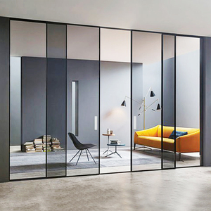 Cloison de villa portes coulissantes pour maisons intérieur moderne avec tout le verre du sol au plafond est insonorisé et isolant thermique - Product Image 4