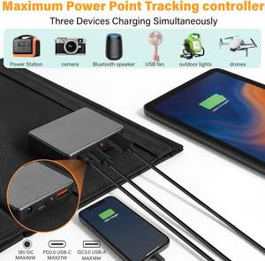 Panneaux solaires monocristallins ALECTER 40W à charge rapide, 25% d'efficacité élevée, étanches IP67, légers, pour le réseau, les voyages en plein air - Product Image 6