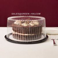 Boîte à gâteau jetable de 8 pouces, forme personnalisée, en plastique PE de qualité alimentaire, pour pâtisserie, pain, sushi, salade, sucre – Utilisation polyvalente, sur mesure