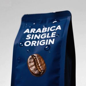 Custom <b>Square</b> Bottom Plastic Coffee Pouch <b>Bags</b> with Gravure Printing Moisture Proof 250g/500g/1kg Zipper Top for Coffee <b>Beans</b> - Product Image 4