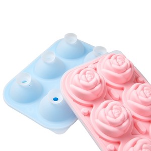 Moule à glaçons sphériques en forme de rose, très populaire, compatible congélateur, pour whisky glacé, à congélation rapide - Product Image 2