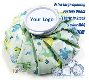 Reusable Ice Pack Cold and Hot Use Hot Water Bag Kids Adults Cold Packs for Injuries Pain Relief dinosaur