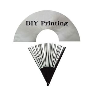 Éventails pliables en papier, tissu, soie, écologiques, avec poignée et baleines en bambou personnalisables, impression de logo, vente en gros - Product Image 1