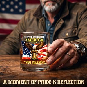 Vaso de <span class=keywords><strong>Whisky</strong></span> Patriótico con Diseño de Águila y Bandera de EE. UU., 250.º Aniversario, Vaso Old Fashioned de 10 oz para Bourbon, Cócteles, <span class=keywords><strong>Whisky</strong></span> y Ron, Ideal para Regalo - Product Image 4