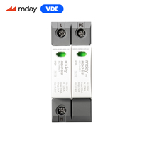 Certifié VDE 320V AC SPD Type 2 Mday Power Strip Parafoudre MCB 1P + NPE Dispositifs de protection contre la tension pour la protection contre la foudre