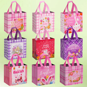 Bolsa de Regalo de Pascua Reutilizable, Bolsa de Compras Reutilizable con Asa, Bolsa de Embalaje para Huevos de Pascua, Decoración Festiva de Pascua, No Tejida - Product Image 2