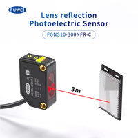 Capteur photoélectrique laser FUWEI à détection de distance réglable, réflexion diffuse et rétroréflexion FGNS10-300PFR-C
