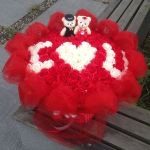 Wholesale 99 Pcs Soap Flower Bouquet Creative <b>Artificial</b> Rose Gift For Valentines Christmas Birthday Present - Product Image 2