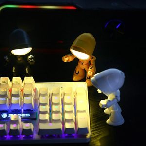 Lampe de table robot portable TSINYE, veilleuse <span class=keywords><strong>LED</strong></span> animale de dessin animé, support de téléphone sans fil, respectueux des yeux, décoration de chambre, sur batterie - Product Image 5