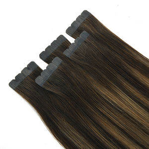 Extensiones de Cabello Humano Virgen Chino K.SWIGS, Doble Trama, Mini Cinta Adhesiva, Textura Lisa, Trama Única, Disponibles en Todos los Colores - Product Image 3