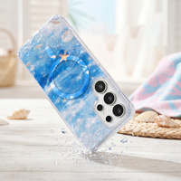 Coque Magnétique Créative à Motif Dégradé Étoile de Mer Océanique pour Samsung Galaxy S26 S25 S24 Ultra Plus FE, Housse Transparente Antichoc