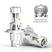 Bombilla LED Gview Auténtica PG H4 Todo en Uno de 3 Lados para Faros Delanteros de Automóvil, 6500K, Tamaño Mini, Fácil de Instalar en Espacios Confinados