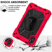 Armure Épaisse 360 °   Étui robuste pour tablette avec béquille rotative, sangle d'épaule et dragonne pour Redmi Pad 2/Pad 2 4G 11 pouces