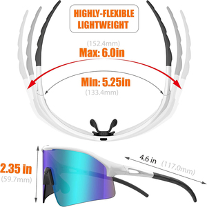 Lunettes de soleil de cyclisme pour adultes pas chères, monture PC multicolore, protection contre le vent et le sable, sports de plein air, baseball, pêche, course à vélo - Product Image 4