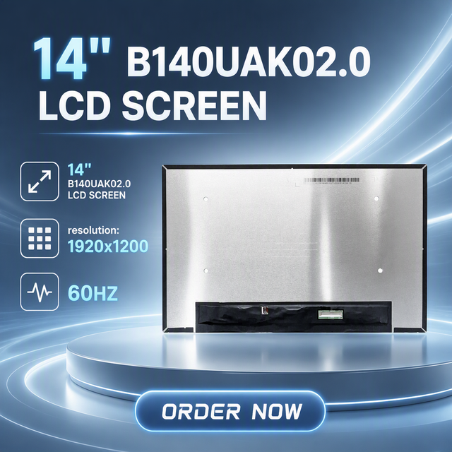 14.0" Laptop LCD Screen B140Uak02.0 /B140Uak02.3  1920*1200 IPS EDP 40Pins Display Panel No-Touch Monitor