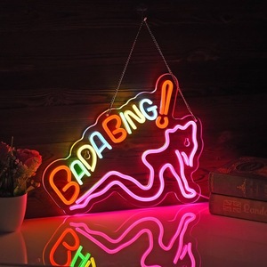 Insegna Luminosa LED ZODZ <span class=keywords><strong>Bada</strong></span> Bing Dimmerabile Decorazione Murale per Man Cave Camera da Letto Alimentata USB Merchandising Sopranos Arte Elettronica - Product Image 2