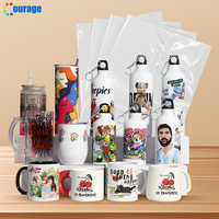 Film Thermorétractable de Sublimation Plusieurs Tailles, Accessoire Machine Sublimation 3D, Film Thermorétractable Blanc pour Four, Bouteilles et Mugs